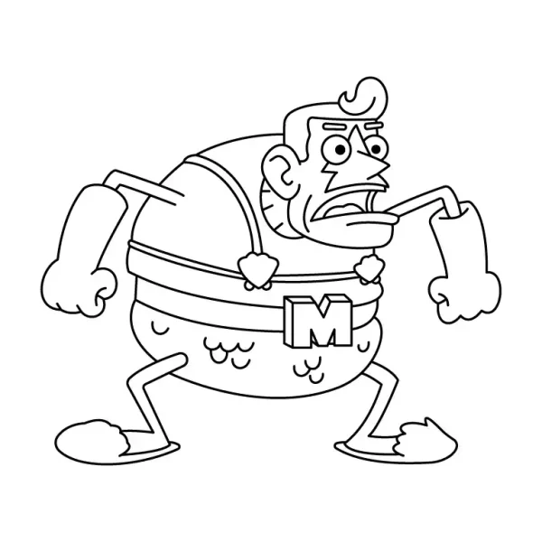 Mermaid Man Coloring Page