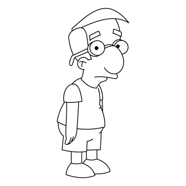 Milhouse Van Houten Coloring Page