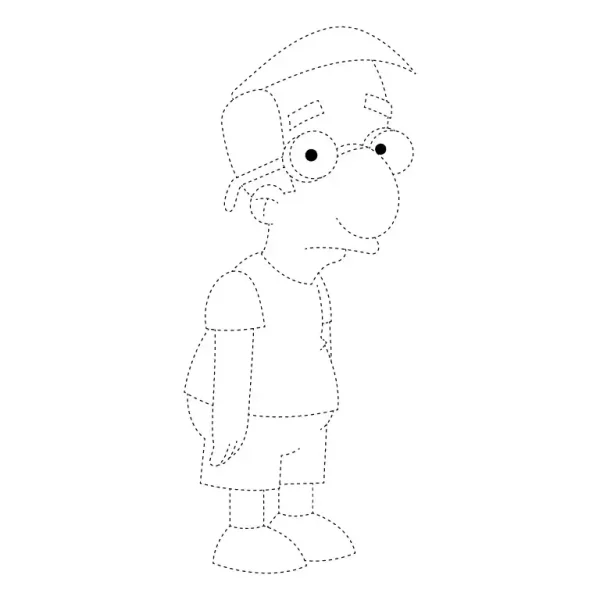 Milhouse Van Houten Tracing Page