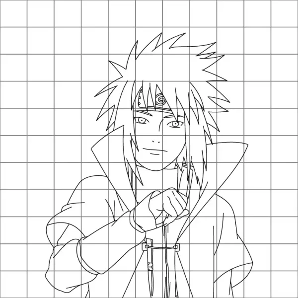 Minato Namikaze Drawing Grid