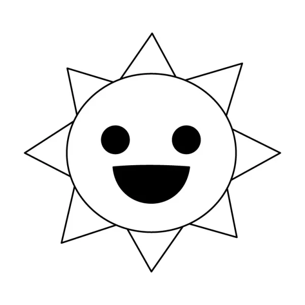 Mr Sun Coloring Page