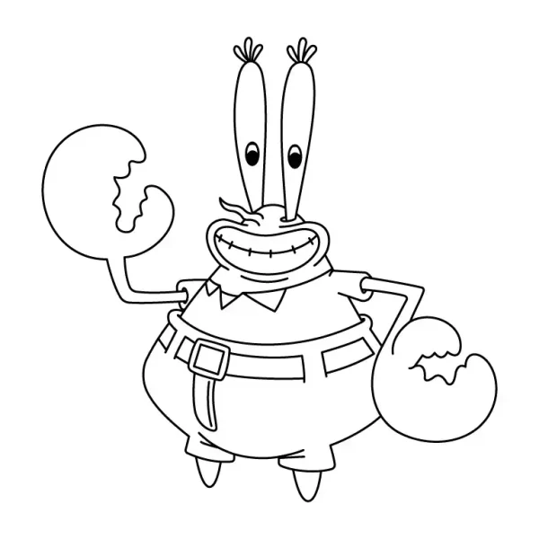 Mr. Krabs Coloring Page