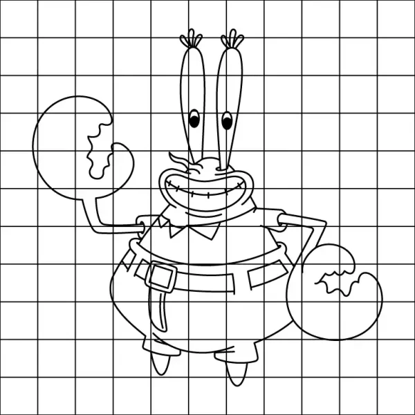 Mr. Krabs Drawing Grid