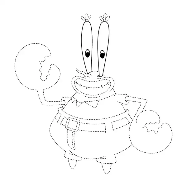 Mr. Krabs Tracing Page