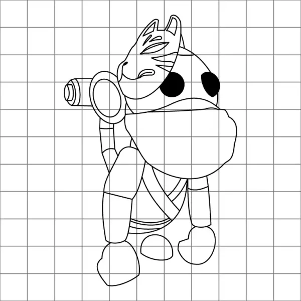 Ninja Monkey Drawing Grid