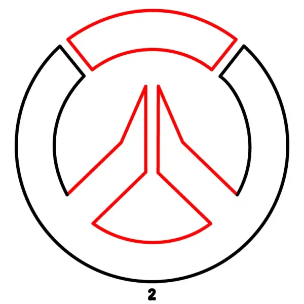 Overwatch Logo Coloring Page With Tracing Grid Drawing