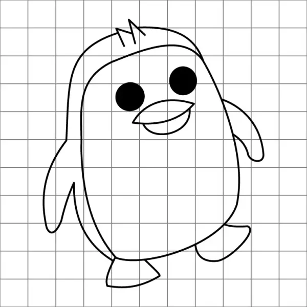 Penguin Drawing Grid