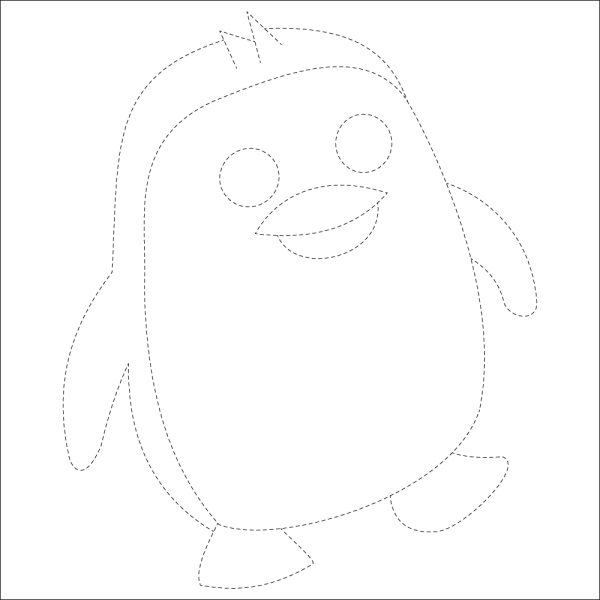 Penguin Tracing Page