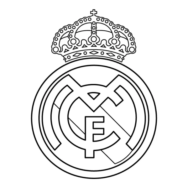 Real Madrid Logo Coloring Page