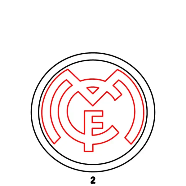 Real Madrid Logo Step 2
