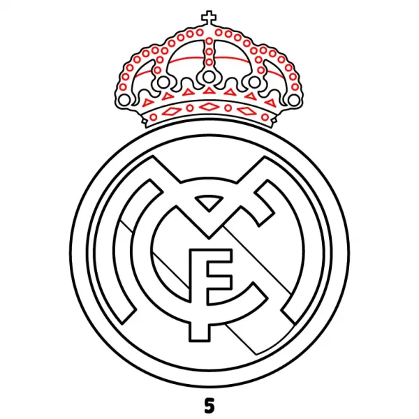Real Madrid Logo Step 5