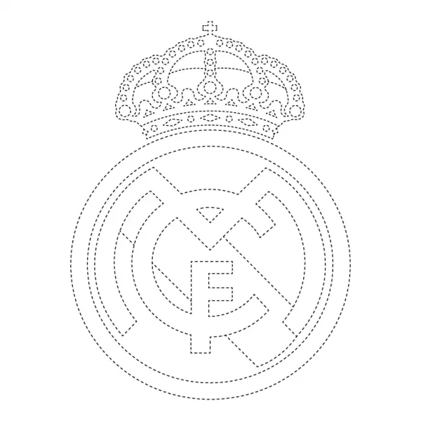 Real Madrid Logo Tracing Page