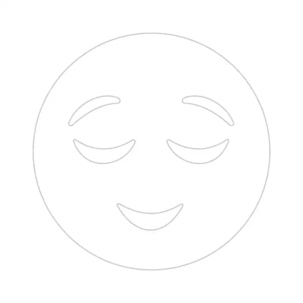 Relieved Face Emoji Trace By Image Page