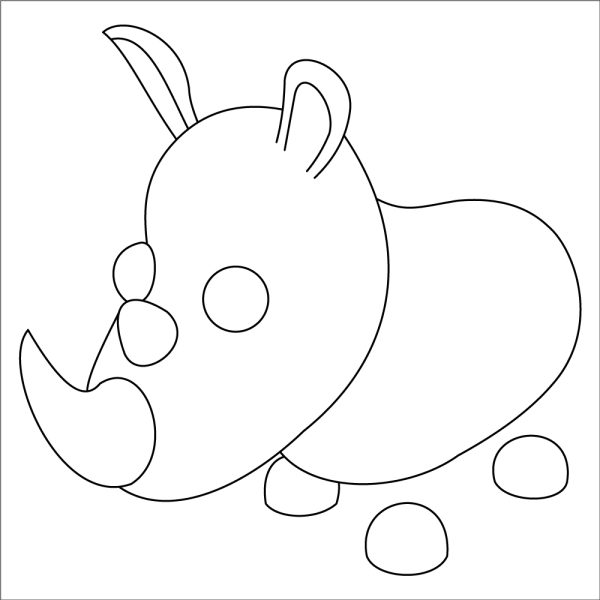 Rhino Coloring Page