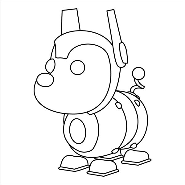 Robo Dog Coloring Page
