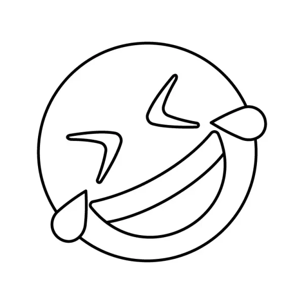 Rolling On The Floor Laughing Emoji Coloring Page