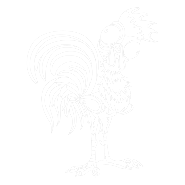 Rooster With Big Eyes Trace By Image Sheet