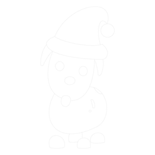 Santa Dog Trace By Image Sheet