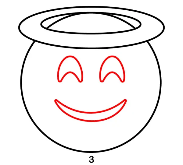 Smiling Face With Halo Step 3