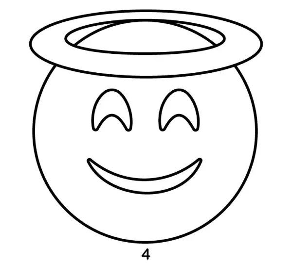 Smiling Face With Halo Step 4