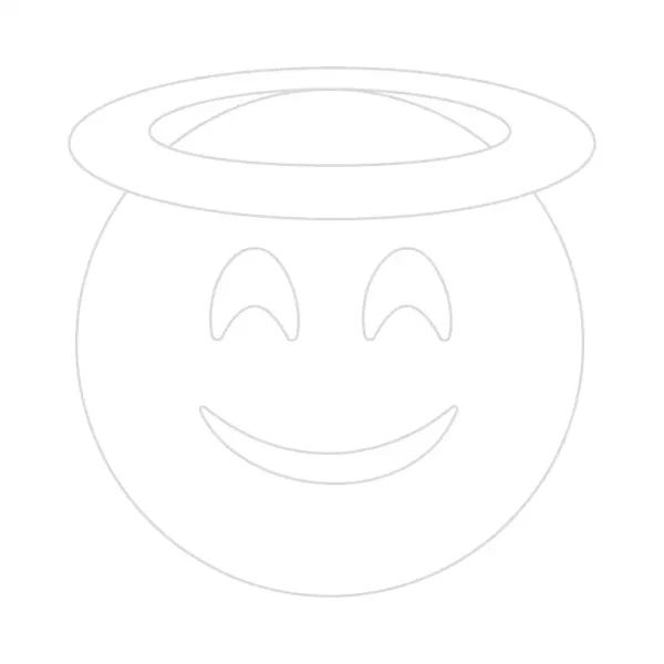 Smiling Face With Halo Emoji Trace By Image Page