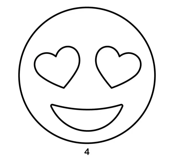 Smiling Face With Heart Eyes Emoji Step 4