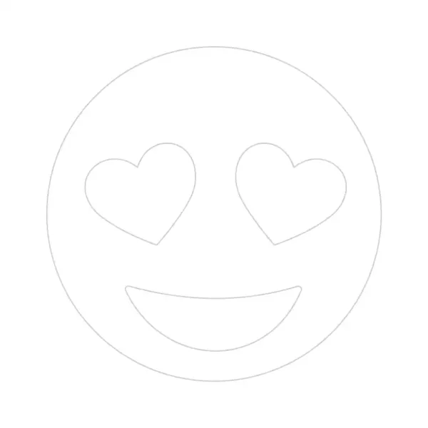 Smiling Face With Heart Eyes Emoji Trace By Image Page