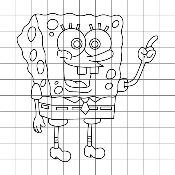 Spongebob Drawing Grid