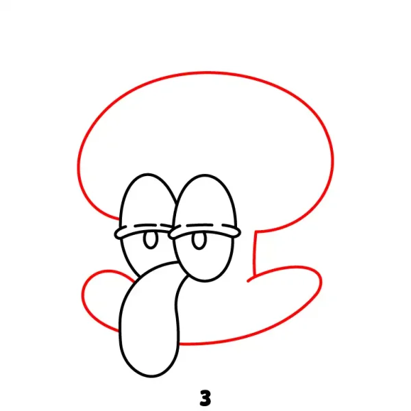 Squidward Face Step 3