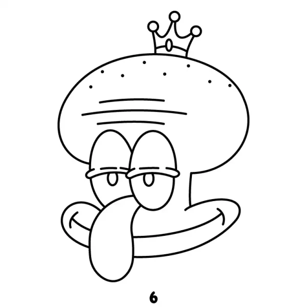 Squidward Face Step 6