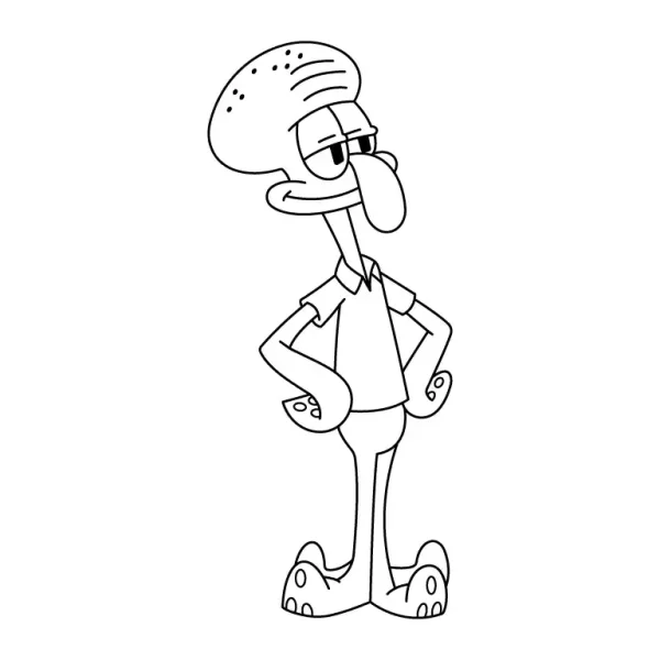 Squidward Tentacles Coloring Page