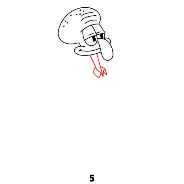 Squidward Tentacles Step 5
