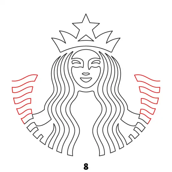 Starbucks Logo Step 8