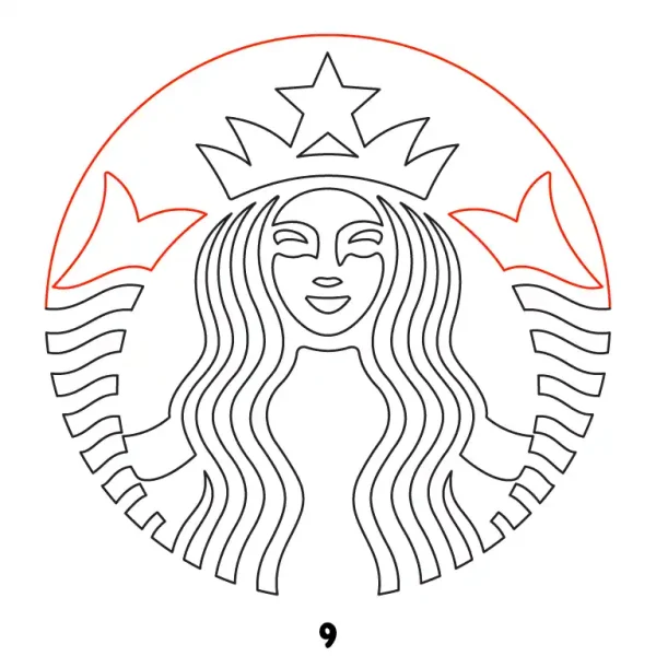 Starbucks Logo Step 9