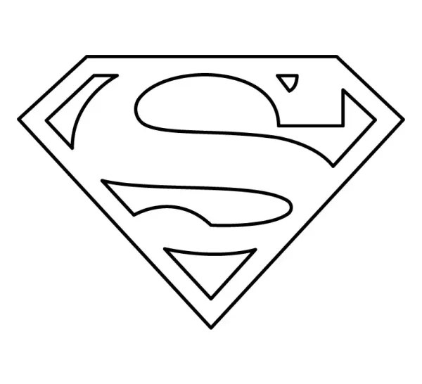 Superman Logo Coloring Page