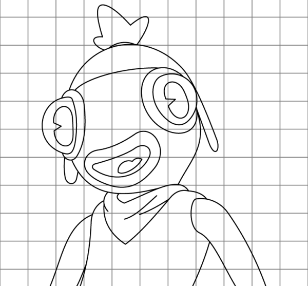 Toona Fish Drawing Grid