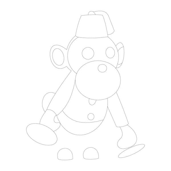 Toy Monkey Tracing Sheet