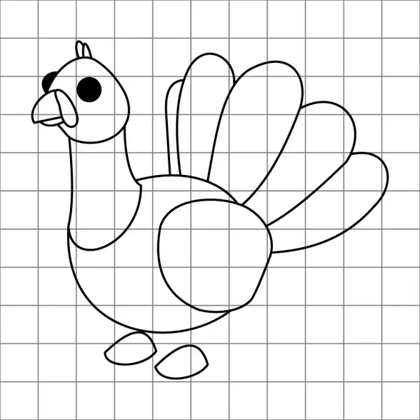 Turkey Drawing Grid