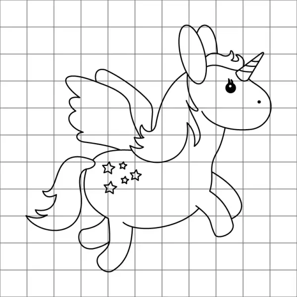 Unicorn Drawing Grid