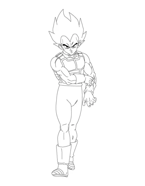 Vegeta Coloring Page