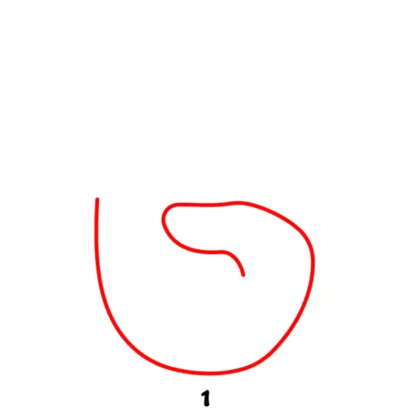 Victory Hand Emoji Step 1