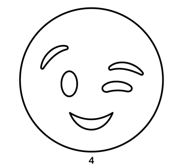 Winking Face Emoji Step 4