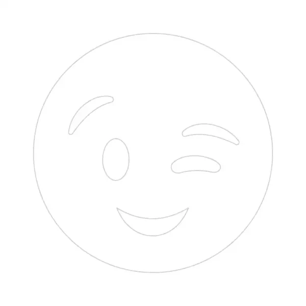 Winking Face Emoji Trace By Image Page