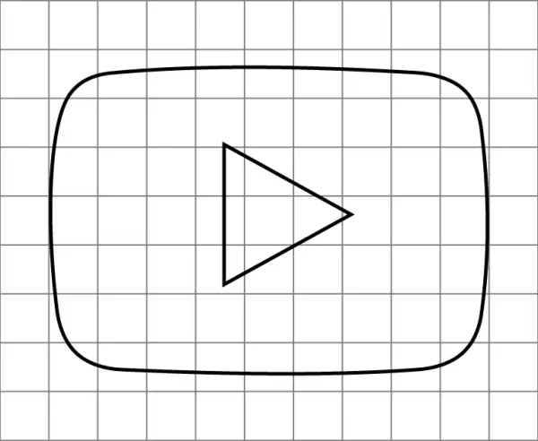 Youtube Logo Drawing Grid